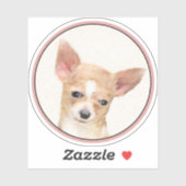 Chihuahua-Malerei - Niedliche Original-Hundkunst Aufkleber (Blatt)