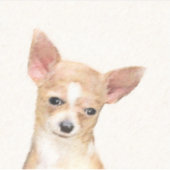 Chihuahua-Malerei - Niedliche Original-Hundkunst Aufkleber (Vorderseite)