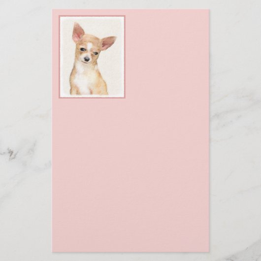 Chihuahua-Malerei - Niedliche Original-Hundkunst Briefpapier (Vorderseite)