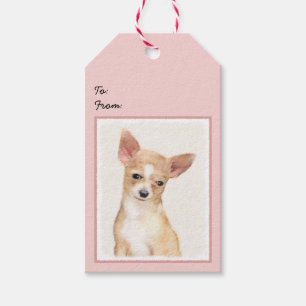 Chihuahua-Malerei - Niedliche Original-Hundkunst Geschenkanhänger
