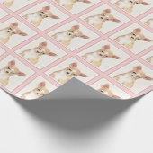 Chihuahua-Malerei - Niedliche Original-Hundkunst Geschenkpapier (Ecke)