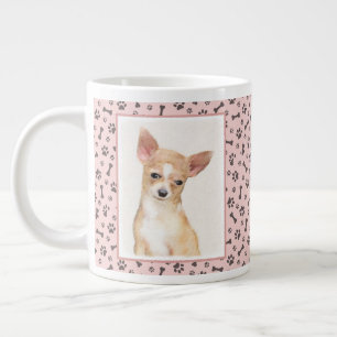 Chihuahua-Malerei - Niedliche Original-Hundkunst Jumbo-Tasse