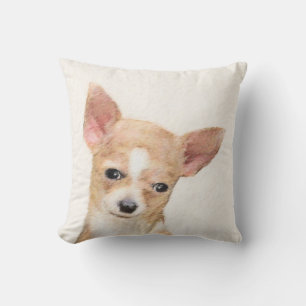 Chihuahua-Malerei - Niedliche Original-Hundkunst Kissen