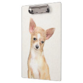 Chihuahua-Malerei - Niedliche Original-Hundkunst Klemmbrett (Links)