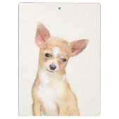 Chihuahua-Malerei - Niedliche Original-Hundkunst Klemmbrett (Rückseite)