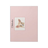 Chihuahua-Malerei - Niedliche Original-Hundkunst Notizblock (Rotiert)