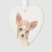 Chihuahua-Malerei - Niedliche Original-Hundkunst Ornament (Vorderseite)