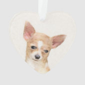 Chihuahua-Malerei - Niedliche Original-Hundkunst Ornament (Rückseite)