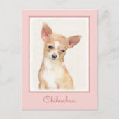 Chihuahua-Malerei - Niedliche Original-Hundkunst Postkarte (Vorderseite)