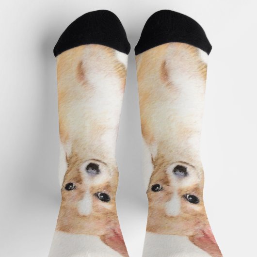 Chihuahua-Malerei - Niedliche Original-Hundkunst Socken (Oben)