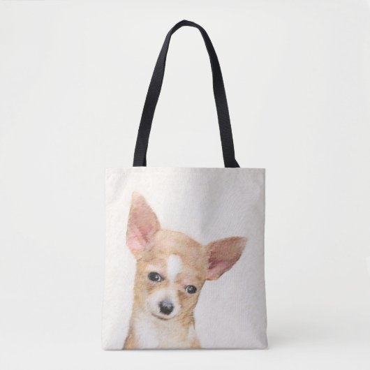 Chihuahua-Malerei - Niedliche Original-Hundkunst Tasche (Vorderseite)