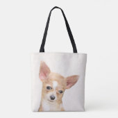 Chihuahua-Malerei - Niedliche Original-Hundkunst Tasche (Rückseite)
