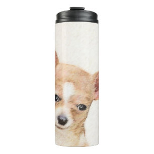 Chihuahua-Malerei - Niedliche Original-Hundkunst Thermosbecher