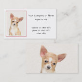Chihuahua-Malerei - Niedliche Original-Hundkunst Visitenkarte (Vorne/Hinten)