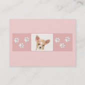 Chihuahua-Malerei - Niedliche Original-Hundkunst Visitenkarte (Rückseite)