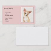 Chihuahua-Malerei - Niedliche Original-Hundkunst Visitenkarte (Vorne/Hinten)
