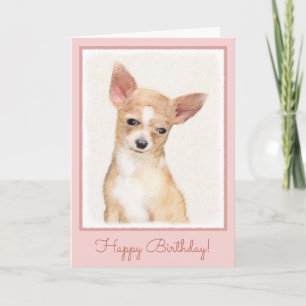 Chihuahua-Malerei - Süße originelle Hundekunst Karte