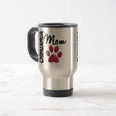 Chihuahua-Mama 2 Reisebecher (Vorderseite Links)