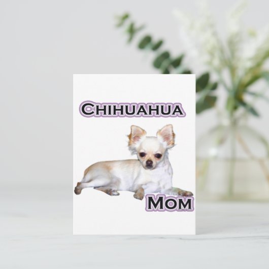 Chihuahua-Mama 4 Postkarte (Stehend Vorderseite)