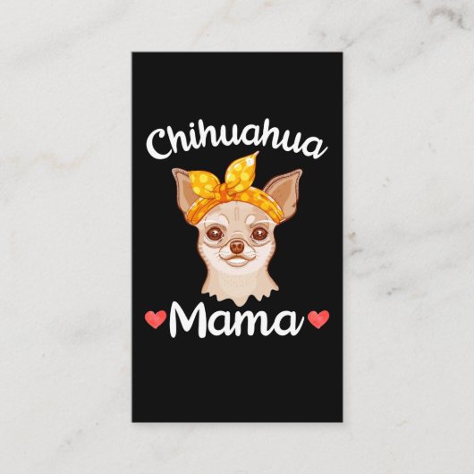 Chihuahua Mama Dog Lover Mutter Visitenkarte (Vorderseite)