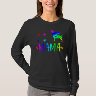 Chihuahua Mama farbenfrohe Liebe T-Shirt