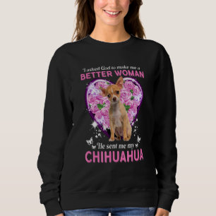 Chihuahua Mama Hund Mama Hunde Eigentümer glücklic Sweatshirt