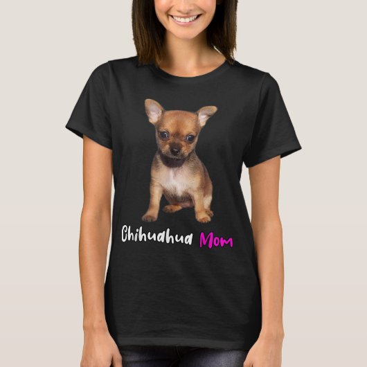 Chihuahua-Mama-Hunde Welpen-Geschenk T-Shirt (Vorderseite)