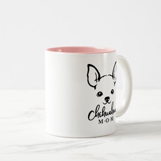 Chihuahua Mama Kaffeemaschine Tasse mit Chihuahua- (VorderseiteRechts)