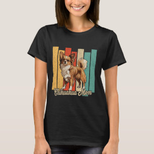 Chihuahua-Mama, lange Haare, Vintage Hunde Mama Mü T-Shirt