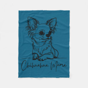 Chihuahua Mama Langhaar Chihuahua Mutter Süßer Hun Fleecedecke