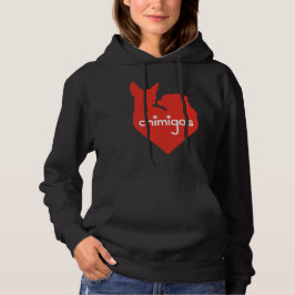 Chihuahua Mama Liebe Herz Chimigos Logo Hoodie