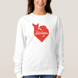 Chihuahua Mama Liebe Herz Chimigos Logo Sweatshirt
