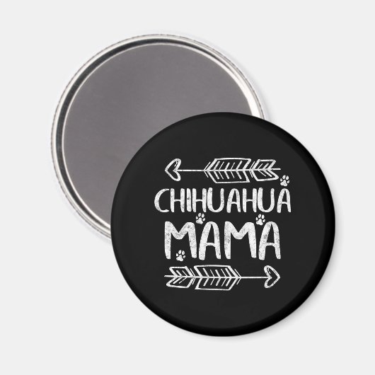 Chihuahua Mama Magnet (Vorderseite/Rückseite)