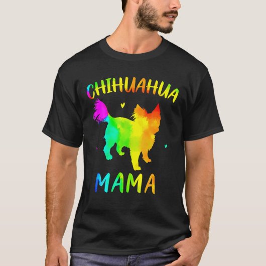 Chihuahua Mama Mama Geschenke Dog L T-Shirt (Vorderseite)