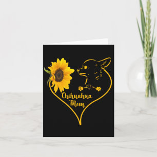 Chihuahua-Mama mit Sonnenblumen-Muttertag Karte