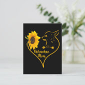 Chihuahua-Mama mit Sonnenblumen-Muttertag Postkarte (Stehend Vorderseite)
