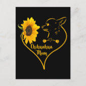Chihuahua-Mama mit Sonnenblumen-Muttertag Postkarte (Vorderseite)