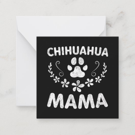 Chihuahua Mama Mitteilungskarte (Vorderseite)