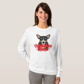Chihuahua Mama Niedlich Black Tan T-Shirt (Vorne ganz)