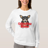 Chihuahua Mama Niedlich Black Tan T-Shirt (Vorderseite)