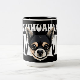 Chihuahua Mama Niedlich Chihuahua Momma Puppy Dog Zweifarbige Tasse