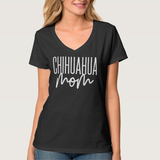 Chihuahua Mama Niedlich Dog Mama T-Shirt (Vorderseite)