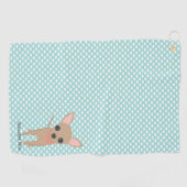 Chihuahua Mama Personalisierte Hunde Mama Golfhandtuch (Horizontal)