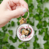 Chihuahua Mama Personalisierter Name und Foto Schlüsselanhänger (Hand)