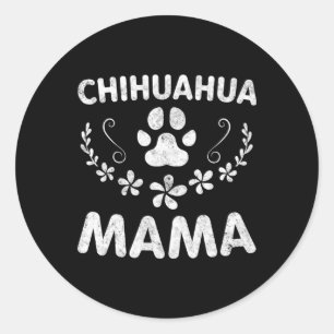 Chihuahua Mama Runder Aufkleber