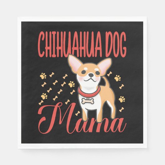 Chihuahua-Mama Serviette (Vorderseite)