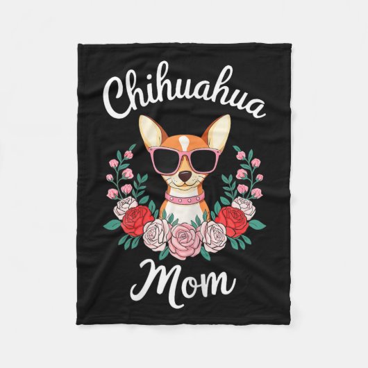Chihuahua Mama Shirt Frauen Chihuahua Besitzermütt Fleecedecke (Vorderseite)