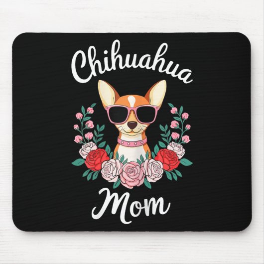Chihuahua Mama Shirt Frauen Chihuahua Besitzermütt Mousepad (Vorne)