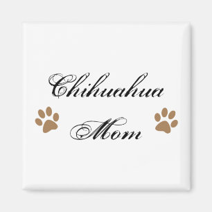 Chihuahua-Mama-Skript mit Pawprints Magnet