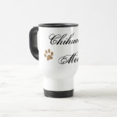 Chihuahua-Mama-Skript mit Pawprints Reisebecher (Vorderseite Links)